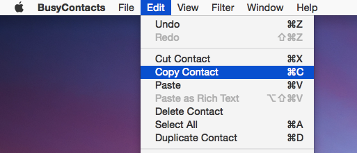 copy contact