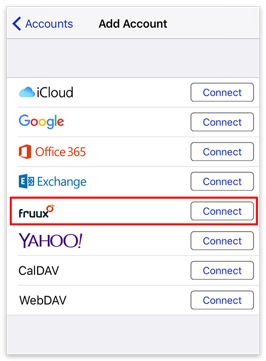 Connect with Fruux