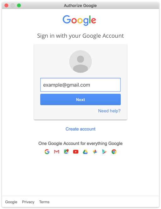 Google Auth Email